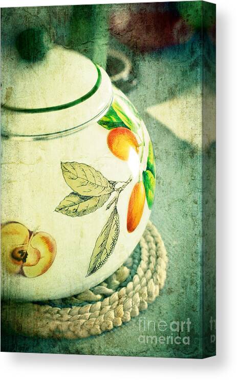 Kettle Canvas Print featuring the photograph My kettle by Silvia Ganora