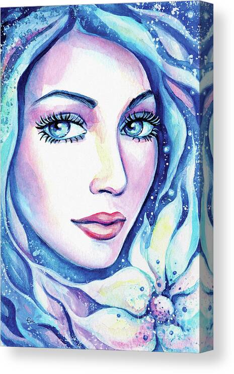 Flower Fairy Canvas Print featuring the painting Mysterious Flower by Eva Campbell