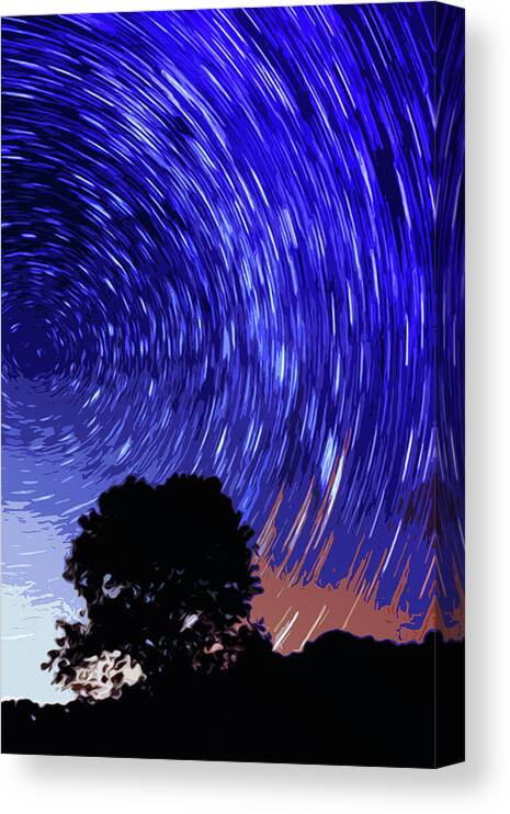 Space Canvas Print featuring the painting Never Ending Space by AM FineArtPrints