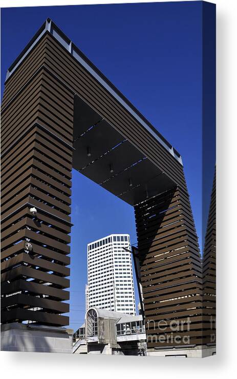 Riverwalk Canvas Print featuring the photograph New Orleans Riverwalk by Andrew Dinh