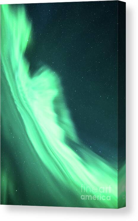 Aurora Borealis Canvas Print featuring the photograph Night Lines by Lori Dobbs