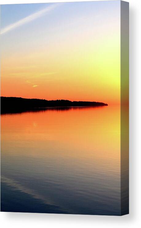Abstract Canvas Print featuring the photograph North Shore Of Kempenfelt Bay Two by Lyle Crump