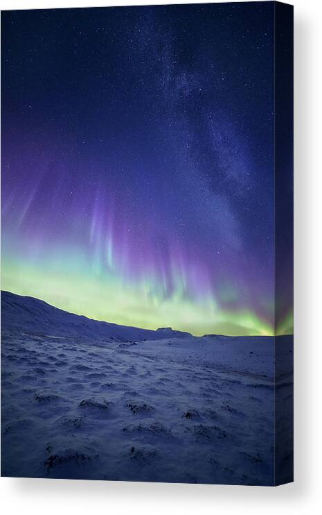 Northern Lights Canvas Print featuring the photograph Northern Light by Tor-Ivar Naess