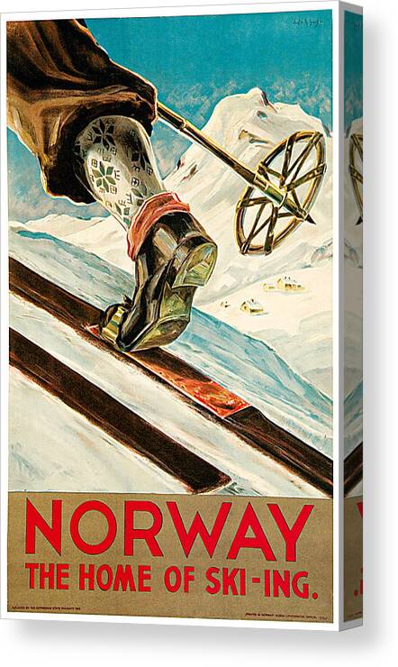 Dagtin Th Hanssen Canvas Print featuring the painting Norway by Dagtin Th Hanssen
