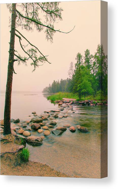 Mississippi Headwaters Canvas Print featuring the photograph Nostalgic Mississippi Headwaters by Nancy Dunivin