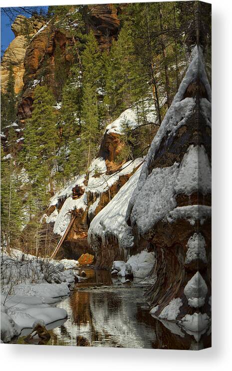 Westfork Trail Canvas Print featuring the photograph Oak Creek Beckons by Tom Kelly