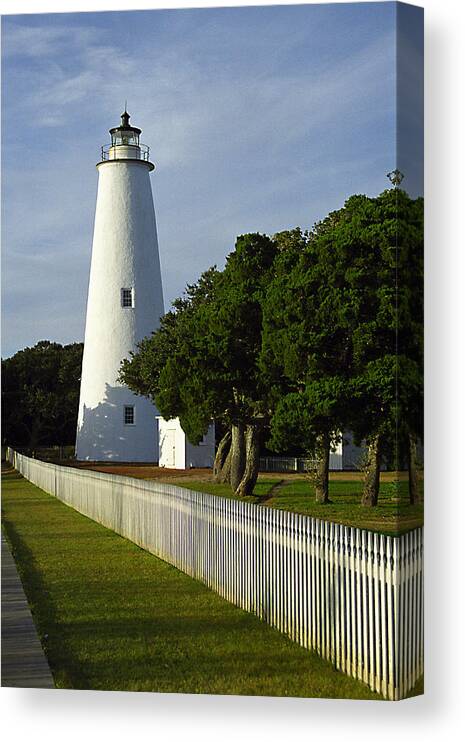 Lighthouse Canvas Print featuring the photograph Ocracoke Lighthouse by Don Mennig