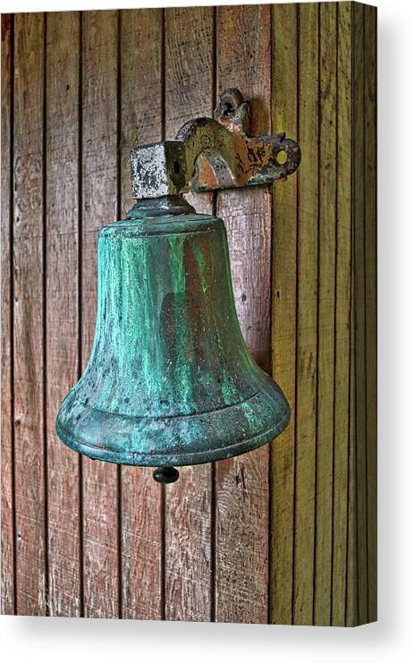 Bell Canvas Print featuring the photograph Old Church Bell by Cathy Mahnke