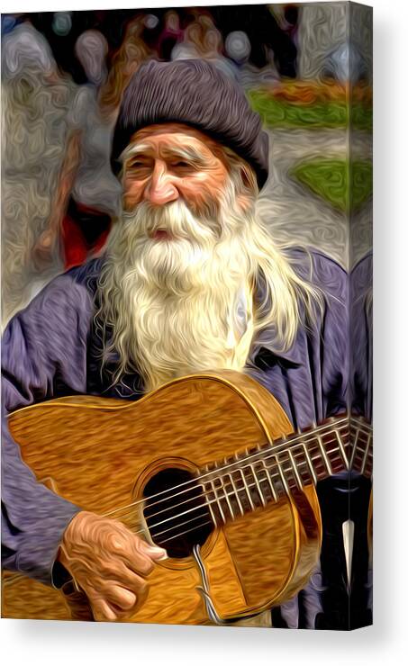 Old Man Canvas Print featuring the photograph Old Man - 5 as art by Larry Mulvehill