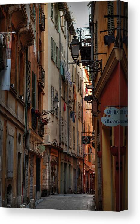 Nice Canvas Print featuring the photograph Old Nice - Vieille Ville 005 by Lance Vaughn