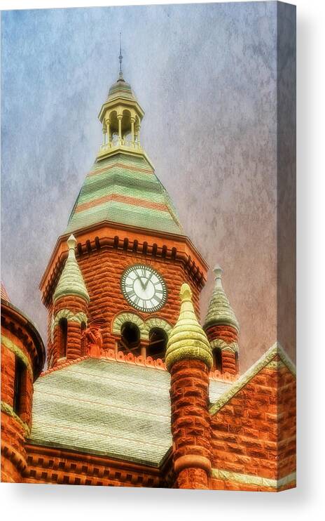 Courthouse Canvas Print featuring the photograph Old Red by Joan Bertucci