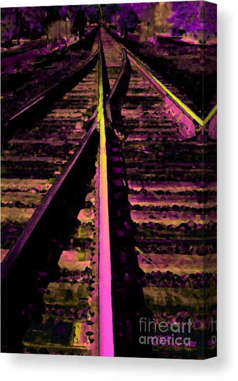 Tracks Canvas Print featuring the photograph On the Right Track by Donna Bentley