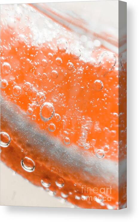 Macro Canvas Print featuring the photograph Orange martini cocktail by Jorgo Photography