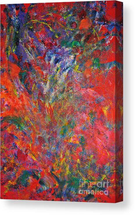 Abstract Canvas Print featuring the painting Orchids by Chani Demuijlder