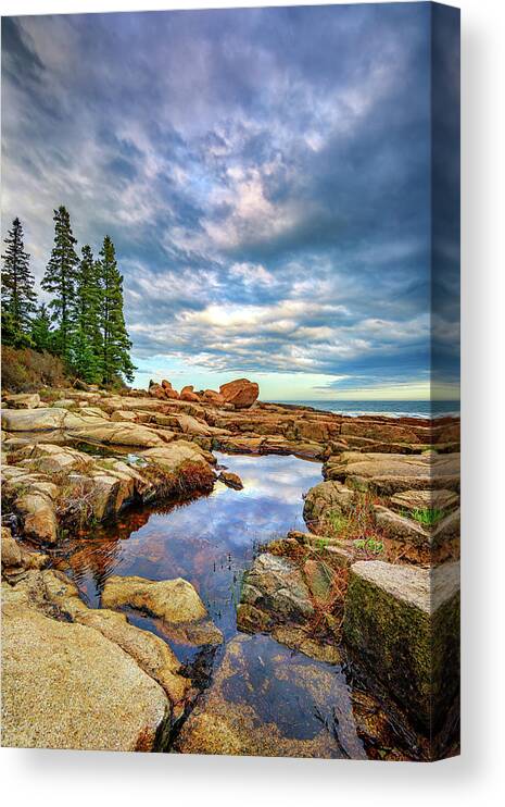 Maine Canvas Print featuring the photograph Otter Point Reflections by Rick Berk