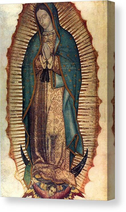 Guadalope Canvas Print featuring the painting Our Lady Of Guadalupe by Pam Neilands