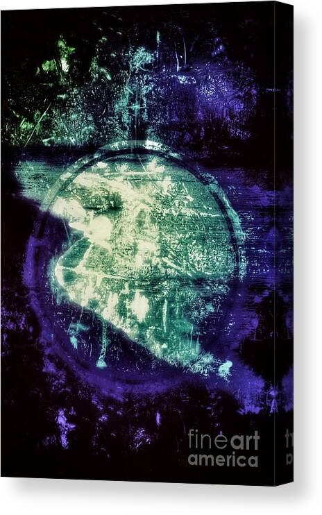 Abstract Art Canvas Print featuring the digital art Out of Line by Leah McPhail