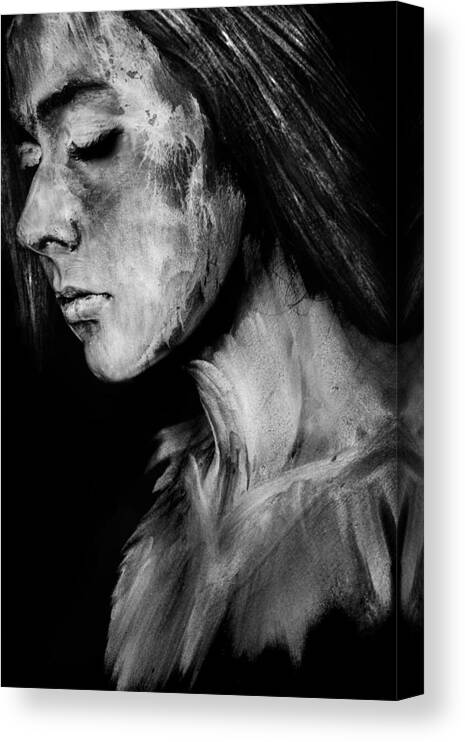 Portrait Canvas Print featuring the digital art Painted II by Cambion Art