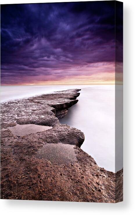 Beach Canvas Print featuring the photograph Painted sunset by Jorge Maia
