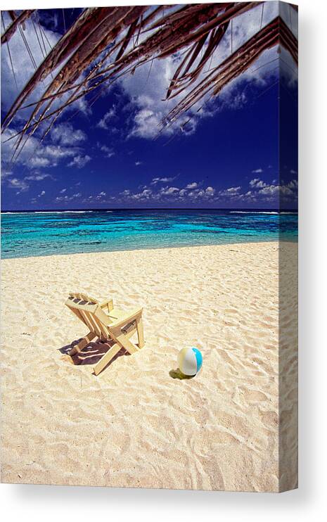 Beach Canvas Print featuring the photograph Paradise Beach Ball by Gary Felton