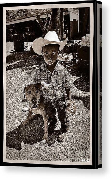 Kids Canvas Print featuring the photograph Pardner by Mayhem Mediums