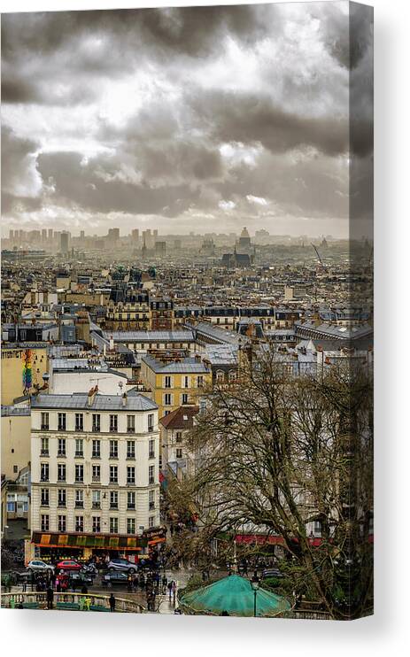 Basilica Canvas Print featuring the photograph Paris as Seen from the Sacre-Coeur by Pablo Lopez