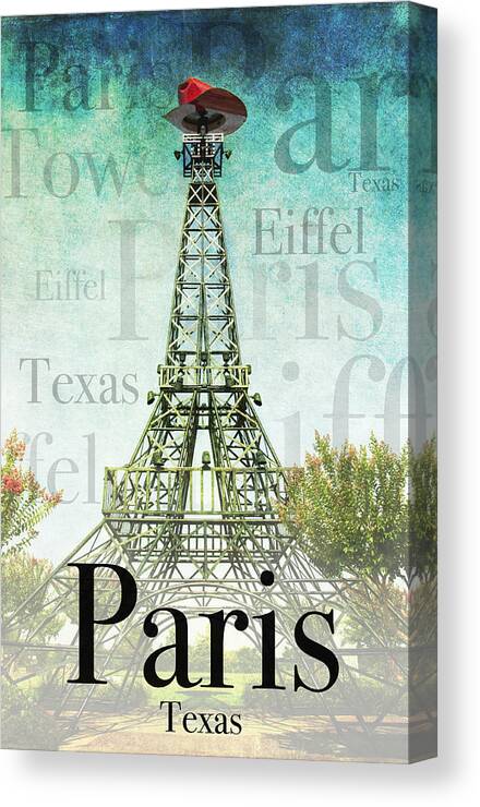 Paris Canvas Print featuring the photograph Paris Texas Style by Jeff Mize
