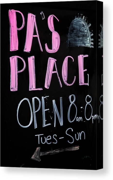 Pa's Place Canvas Print featuring the photograph Pa's Place by Karol Livote