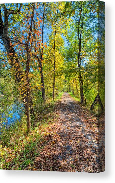 Sky Canvas Print featuring the photograph Path through Fall by John M Bailey