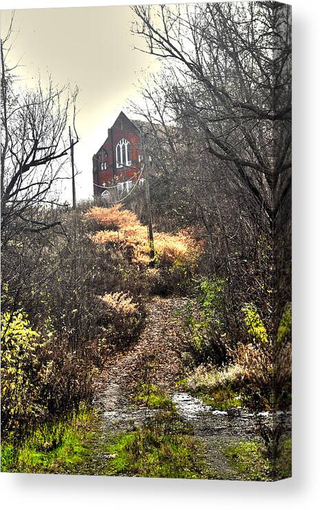  Canvas Print featuring the photograph Path to Salvation by Melissa Newcomb