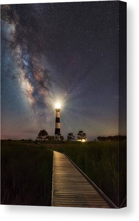 Bodie Island Lighthouse Canvas Print featuring the photograph Pathway to Stars by Russell Pugh