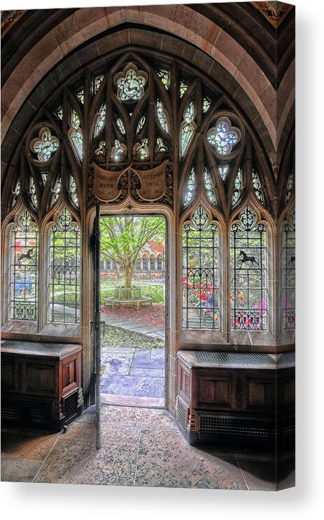 Yale University Canvas Print featuring the photograph Pathway To The Garden by Dave Mills