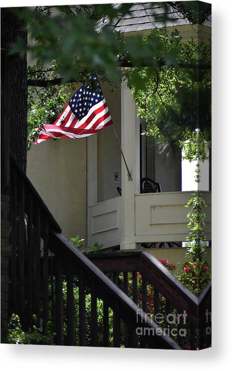 Culture Canvas Print featuring the photograph Patriot Neighbor by Skip Willits