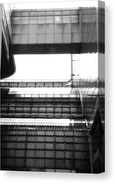Urban Canvas Print featuring the photograph Pedway And Other Tubes by Kreddible Trout