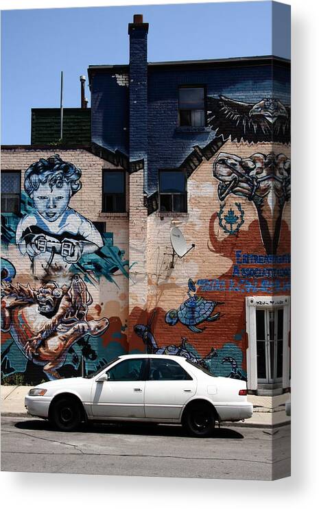 Car Canvas Print featuring the photograph Pew Pew by Kreddible Trout