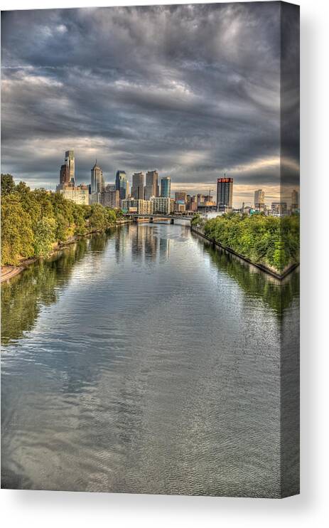 Philadelphia Canvas Print featuring the photograph Philly River by Matthew Bamberg