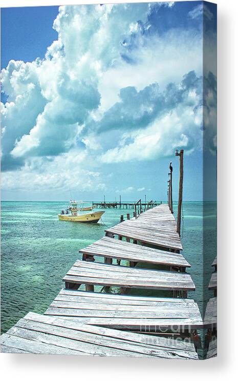 Piano Canvas Print featuring the photograph Piano Key Pier by Becqi Sherman
