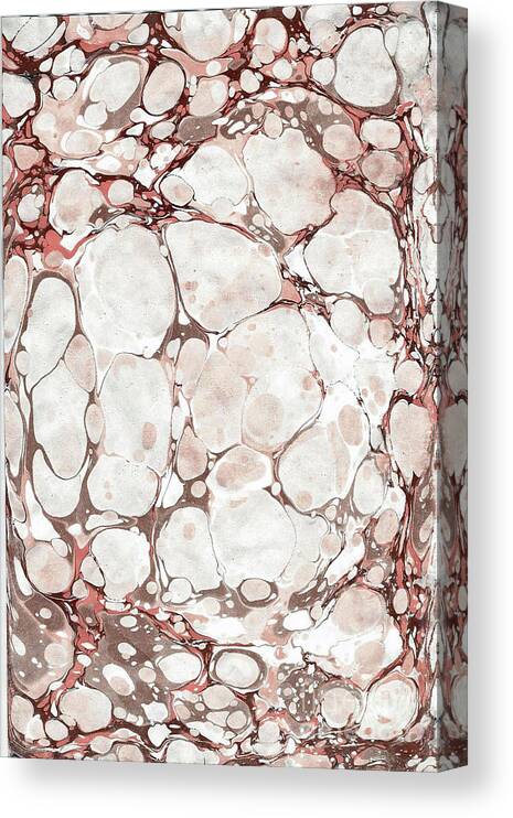 Water Marbling Canvas Print featuring the painting Pink Battal #3 by Daniela Easter