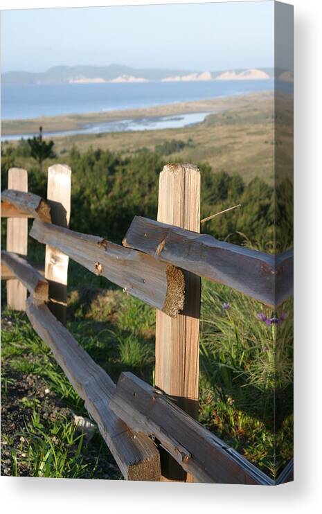 Point Reyes National Seashore Canvas Print featuring the photograph Point Reyes Fence by Jeff Floyd CA