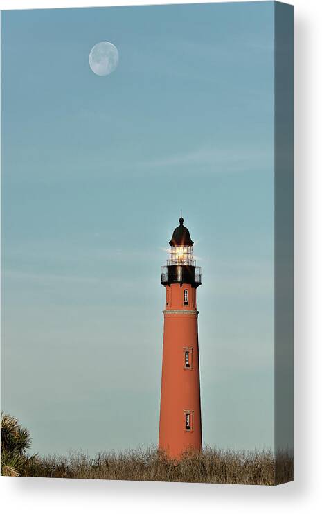 Lighthouse Canvas Print featuring the photograph Ponce de Leon Lighthouse by Norman Peay