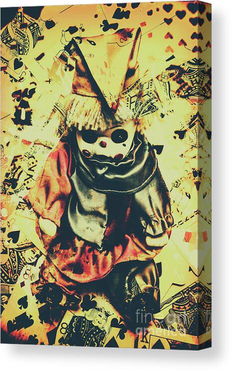 Evil Canvas Print featuring the photograph Possessed vintage horror doll by Jorgo Photography
