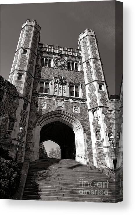 Princeton Canvas Print featuring the photograph Princeton University Buyers Hall Tower Stairs by Olivier Le Queinec