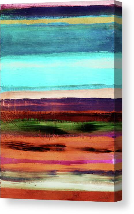 Abstract Canvas Print featuring the mixed media Pueblo 2- Art by Linda Woods by Linda Woods