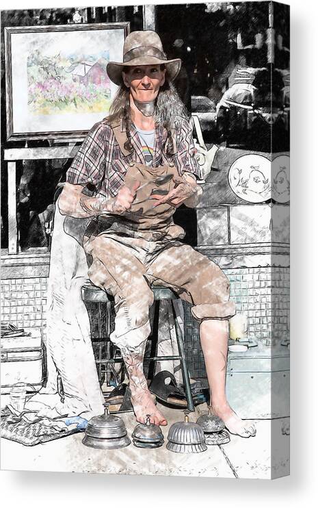 Buskers Canvas Print featuring the photograph Queen of the Buskers by John Haldane
