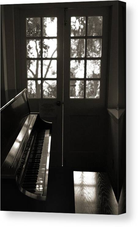 Piano Canvas Print featuring the photograph Quiet Interlude by Joanne Coyle