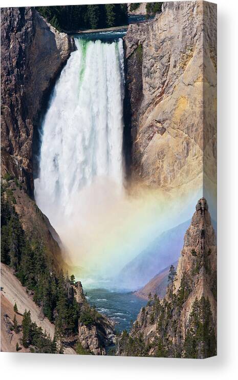 Idaho Canvas Print featuring the photograph Rainbow Falls by D Robert Franz