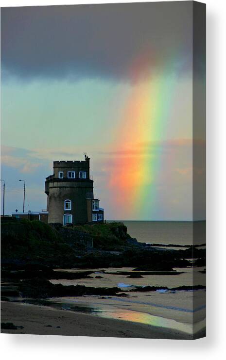 Rainbow Martello Canvas Print featuring the photograph Rainbow Martello by Martina Fagan