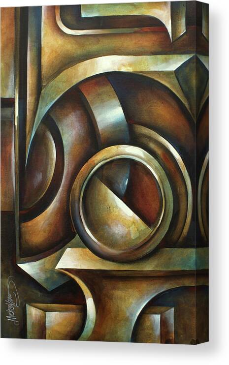 Shapes Canvas Print featuring the painting Random Containment by Michael Lang