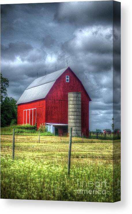 Barn Canvas Print featuring the photograph Red Barn by Randy Pollard