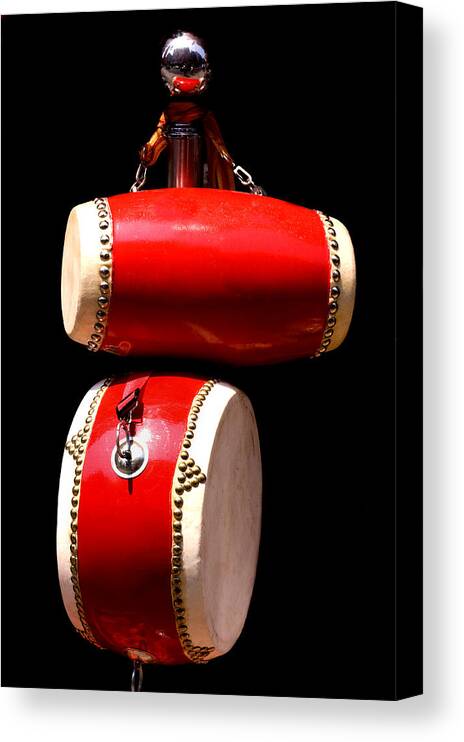 Drums Music Red Canvas Print featuring the photograph Red Drums by Xavier Cardell